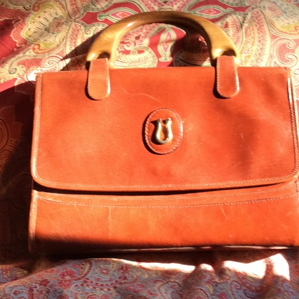 Calfskin purse Made in Italy Vintage horse shoe